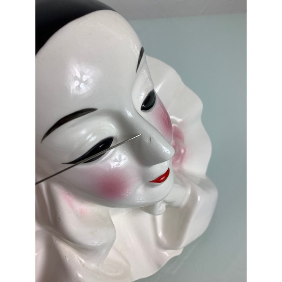 Vintage Pierrot Harlequin Clown Black & White Ceramic figures * - Picture 12 of 12